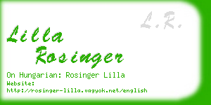 lilla rosinger business card